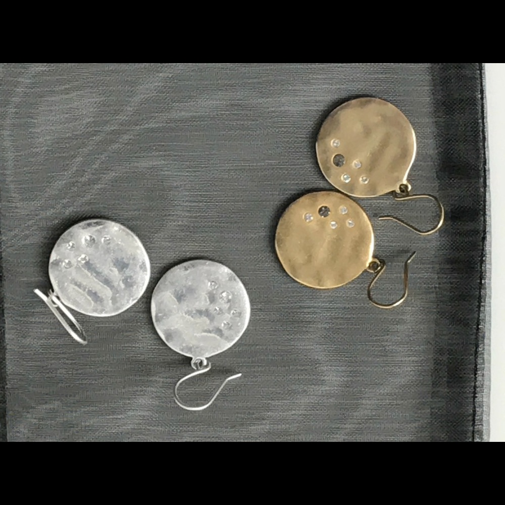 Kenneth Cole drop earrings with crystals